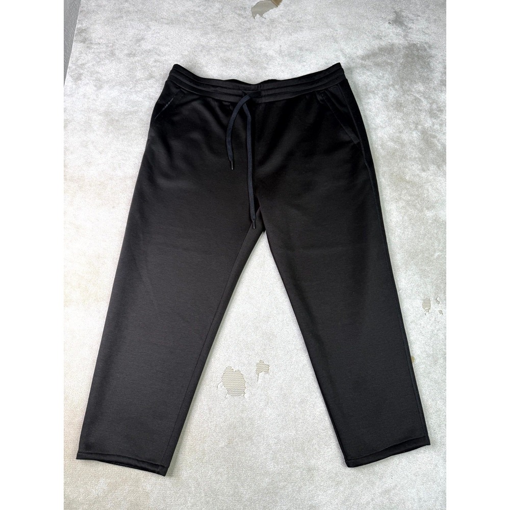32 Degrees Sweatpants Mens 2XL Black Straight Leg Elastic Waist Drawstring